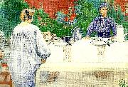Carl Larsson vid frukostbordet France oil painting artist
